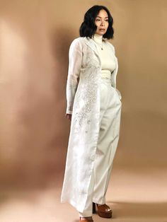 VINTA Gallery | Shirt Coat Barong (Tayabak) Coat Barong, Barong Tagalog For Women, Modern Barong, Filipiniana Wedding Theme, Jade Vine, Filipiniana Wedding, Barong Tagalog, Filipino Fashion, Traditional Wear