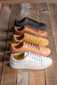 💪 The highest-quality leather sneakers sold at the lowest sustainable price possible. Available in 15+ colors. Free Shipping & Returns! Masculine Chukka Ankle Boots For Fall, Masculine Leather Shoes For Fall, Masculine Business Leather Sneakers, Rugged Chukka Boots With Leather Lining For Fall, Masculine Leather Chukka Ankle Boots, Male Therapist, Thursday Sneakers, Masculine Wardrobe, Italian Honeymoon