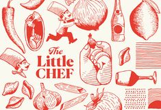 the little chef poster with various vegetables and spices