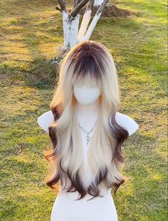 Hair Color Patterns, Cute Bangs, Cosplay Hair, Kawaii Hairstyles, Soft Waves, Dark Roots