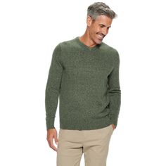 Men's Croft & Barrow Extra Soft V-neck Sweater, Size: XL, Med Green Spice It Up, Product Video, Croft & Barrow, Staple Pieces, Oregano, Knitted Pullover