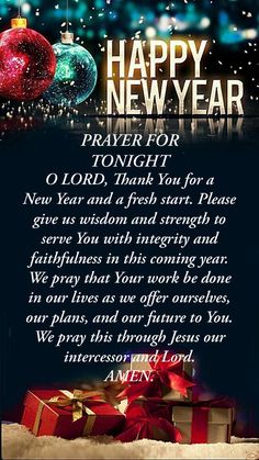 a happy new year prayer with presents