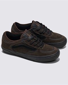 Skate Rowley Shoe Classic Brown Skate Shoes With Rubber Sole, Classic Brown Leather Skate Shoes, Classic Brown Skate Shoes With Gum Sole, Brown Leather Skate Shoes For Skateboarding, Brown Round Toe Skate Shoes For Skateboarding, Brown Leather Skate Shoes, Vans Brown Skate Shoes With Rubber Sole, Sporty Brown Vans Skate Shoes, Brown Skate Shoes With Gum Sole For Skateboarding