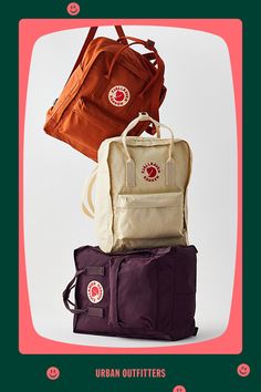 Lightweight coated canvas backpack from Fjallraven with a wraparound zip closure and an interior envelope pocket for toting your tablet. Topped with an additional zip pocket at the front and adjustable, webbed straps at the back. Double carry handles along the top. Features Fjallraven Kånken backpack Iconic Fjallraven backpack Lightweight backpack design Interior tablet pocket Adjustable straps Wraparound zipper closure Content + Care PVA, polypropylene, mixed metal Spot clean Imported Size Dimensions: 10.62" l x 5.11" w x 14.96" h | Fjallraven Kånken Backpack in Cream, Women's at Urban Outfitters Fjallraven Kanken Mini Bag, Fjallraven Kanken Beige, Fjallraven Kanken Inside Backpack, Fjallraven Kanken No 2 Laptop 15, Fjallraven Kanken Mini Fog, Backpack Fjallraven, Men's Shoes Accessories, Lightweight Backpack, Canvas Backpack