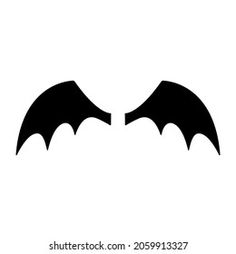 two black bats on a white background, one with open wings and the other without