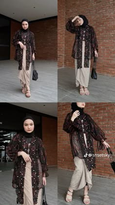 Ootd Wisuda Hijab, Model Tunik Batik, Kebaya Wisuda Hijab, Mix And Match Outfits Hijab, Model Dress Batik, Korean Style Hijab