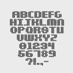 a cross stitch alphabet with letters and numbers