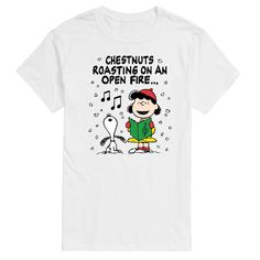 Peanuts - Lucy Snoopy Christmas Carol - Men's Short Sleeve Graphic T-Shirt Peanuts Christmas Tree, Peanuts Lucy, Peanuts Snoopy Woodstock, Snoopy Christmas, Target Clothes, Maternity Shops, Christmas Carol, Big And Tall, Christmas Tshirts