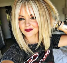 Long Bob Haircut With Layers, Blonde Hair With Bangs, Blonde Bob Hairstyles, Bob Hairstyles With Bangs, Bob Haircut With Bangs, Long Bob Haircuts, Lob Haircut, Long Bob Hairstyles, Short Haircut