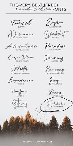 the best free font generator for handwriting and calligraphy - there are many different types of writing