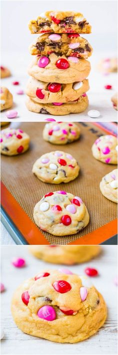 cookies are stacked on top of each other and ready to be baked in the oven