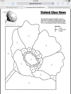 the stained glass news page is shown with an image of a large flower in it