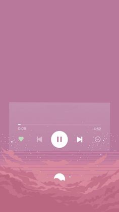 an image of a pink wallpaper with the music player on it's screen