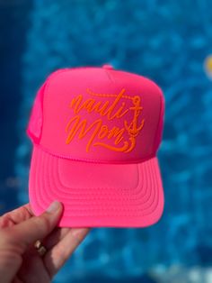 Awesome Otto Polyester Foam Front High Crown Golf Style Mesh Back Caps. Terry cloth around rim for the most comfortable hat ever!   Solid neon pink hat with puffy orange Nauti Mom Golf Style, Pink Hat, Golf Fashion, Terry Cloth, Trucker Cap, Neon Pink, Caps Hats, Trucker Hat, Accessories Hats