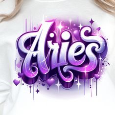 a woman wearing a white t - shirt with the word aies written in it