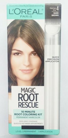 LOREAL Magic Root Rescue Touch Up Hair Color for Gray Hair Coverage 4 Dark Brown. Medium Golden Brown, Root Cover Up, Grey Hair Coverage, Root Color, Dark Auburn, Covering Gray Hair, Root Touch Up, Temporary Hair Color, Gray Coverage