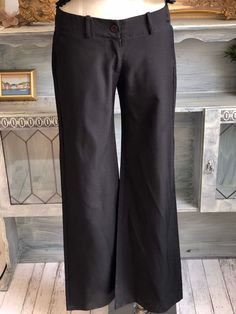 Size S  Waist 37cm Hips 50cm Inside leg 82cm Outside leg 102cm SIsters Point slow waist wide leg trousers  Condition - very good Pantalon Noir Large, Thrifted Clothing, Goth Streetwear, Steampunk Goth, Vintage Trousers, Womens Trousers, Pants Cargo, Lace Silk, Crimson Red