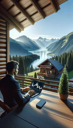 Mountain Trading House In Nature, Photo Frame Gallery, Blockchain Technology, Financial Independence