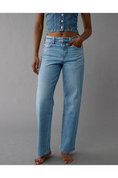 Rigid in the front. Stretchy in the back. Magic all over with innovative 50/50 construction./Medium wash Ayr Jeans, Random Clothes, White Jeans Men, Athletic Fit Jeans, Dream Jeans, Jean Trends, Curvy Jeans, Loose Jeans, Medium Wash Jeans