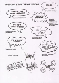 an advertisement for balloon and lettering tricks written in black ink on white paper with handwritten captions