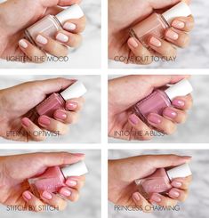 Essie Gel Couture Swatches, Essie Pink Nail Polish, Pink Essie, Essie Nail Polish Colors, Essie Colors, Essie Polish, Nagellack Trends