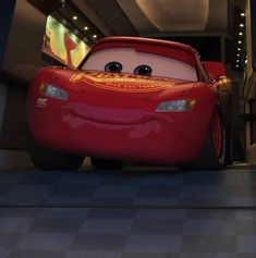 the character cars from disney pixama are shown in this scene