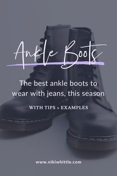 This comprehensive guide answers all your questions about how to wear ankle boots, shows you (with pictures!) how to wear ankle boots, and shares outfits with ankle boots, so you know which clothes to wear with ankle boots and can easily put together fall outfits that work and look good on you! Outfits With Ankle Boots, Sketchers Boots, Boots With Jeans, Best Ankle Boots, Ankle Lace Up Boots, Ankle Boots With Jeans, Shop Boots Online, How To Wear Ankle Boots, Boots Outfit Ankle