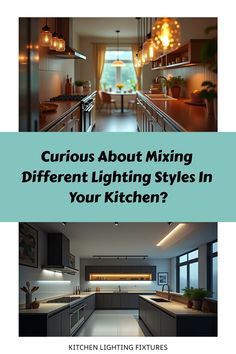 Kitchen with mixed affordable lighting styles Lighting Styles, Different Lighting