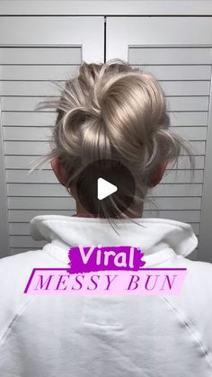 Messy Bun Ponytail, Mom Bun, Messy Buns For Medium Hair