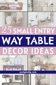 Small Entryway Table Decor Ideas