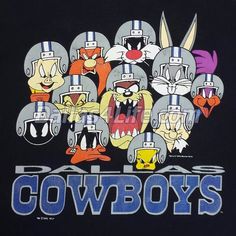 an image of cartoon characters with the word cowboys on it's chest and head