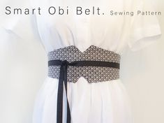 Obi Belt Pattern, Belt Sewing Pattern, Pattern Step By Step, Easy English, Collars Diy, Traditional Japanese Kimono, Fabric Sewing Patterns, Obi Belt, Corset Belt