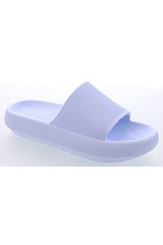 Walk on cloud nine all day when you're wearing these cushioned slides. The open-toe, slip-on design comes in 2 perfect colors--assuring you'll be able to throw them on no matter the outfit. Comfortable Open Toe Foam Slippers, Non-slip Foam Slides With Open Toe, Spring Foam Slip-on Slides, Spring Foam Slides With Non-slip Details, Spring Foam Slides With Non-slip Design, Summer Leisure Slippers, Spring Season Open Toe Platform Slippers, Solid Color Open Toe Platform Slippers For Spring, Spring Open Toe Platform Slippers