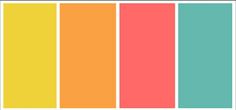 the color palette is in shades of orange, yellow and blue with different colors on each side