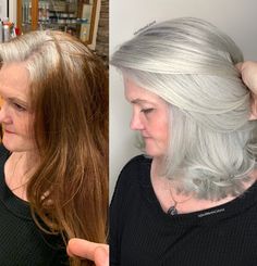 Colorist Jack Martin Breaks Down a Gray Hair Color Transformation | Allure Silver Fox Hair, Hair Color Transformation, Silver Hair Dye, Jack Martin, Hair Doo, Grey Hair Over 50, 50 Hairstyles, Gray Hair Color