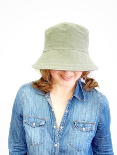 "Women's Wide Brim Summer Hat REVERSIBLE Women's Hat Two Sizes: Small and M/L Ready to Ship in 3-5 business days MADE IN YOUR CHOICE OF TWO COLORS - mix and match any colors that please you! ----------------------------------------------------------------- HOW TO ORDER 1. Please choose your size in the drop down menu. 2. Choose your color for side one with drop down menu 3. Leave me a note for the other side (find the note box at checkout) -------------------------------------------------------- Khaki Wide Brim Hat For Spring, Spring Khaki Fedora Hat, Casual Adjustable Brimmed Bucket Hat, Green Adjustable Short Brim Hat, Khaki Summer Hat, Khaki Summer Hat For Spring, Casual Khaki Sun Hat For Spring, Khaki Summer Hat One Size Fits Most, Casual Khaki Sun Hat For Summer