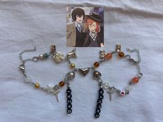 You will get 2 bracelets Length can be personalized Chain: stainless steel  Beads : glass,metal,plastic  Please don't hesitate to ask any questions! All my products are belong to me please do not copy! Anime Jewelry Bracelets, Bungo Stray Dogs Bracelet, Bsd Bracelet Ideas, Dazai And Chuuya Anime, Dazai Bracelet, Chuuya Bracelet, Bsd Dazai X Chuuya, Chuuya Anime