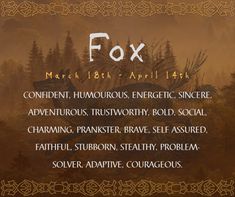 a poster with the words fox on it and an image of trees in the background