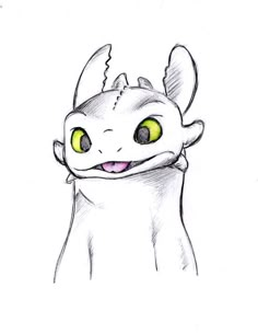 a drawing of a cartoon character with yellow eyes and an evil toothy grin on his face