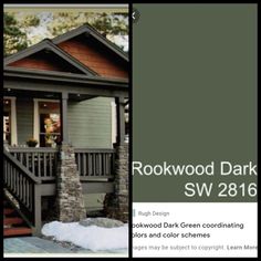 an image of a house with the words rokwood dark sw 2816