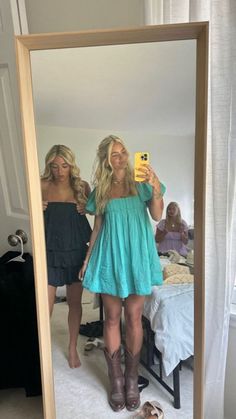 Cute Hoedown Outfit, Hudson Westbrook Concert Outfits, Dresses That Go With Boots, Country Concert Outfit Ideas Zach Bryan, Country Concert Dress Ideas, Nosh Kahan Concert Outfits, Easter Inspo Outfits, Zb Concert Outfits, Concert Outfit Zach Bryan