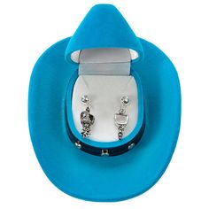 AWST Int'l Western Spur Earrings w/Colorful Cowboy Hat Gift Box | Breeches.com Western Spurs, Spurs Western, Earrings Western, Hat Display, Future Wedding Plans, Western Wedding, Cowboy Hat, Display Boxes, Fine Jewellery Earrings