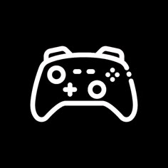 a black and white image of a video game controller