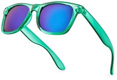 PRICES MAY VARY. 😎 ICONIC STYLE IN COLOR: Stand out with a pair of colorful Retro Rewind shades! The classic design meets a funky new spin and comes in a large assortment of vibrant candy-color styles. These neon retro sunglasses will give a fun 80s touch to any outfit! ✨ REFLECTIVE MIRRORED LENS: See the world in bright new colors with our mirrored lenses! A throwback to 80s sporty aesthetic, the Retro Rewind trendy clear frame sunglasses feature vibrant eye-catching lenses that will help you Clear Frame Sunglasses, Clear Sunglasses Frames, Neon 80s, Classy Logos, 80s Sunglasses, Sporty Aesthetic, Vibrant Eyes, Sunglasses Women Fashion, Retro Glasses