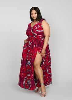 Style#: 1126/P1126 Meet our Tinashe Women's African Printed Maxi dress in Red Mint Medallion. It's the perfect combination of comfortable and chic. This dress is sleeveless with a v-neck with a fit-and-flare design. Featuring a moody colorway of dark red and teal, take the Tinashe with you through all the seasons. For a fun summer look pair it with some sandals and in the cooler months layer up with a cozy cardigan. Description Deep V-neck, sleeveless dress Invisible zipper on center back Invisi African Print Maxi Dress, Skirt Styling, Maxi Dress Red, Red And Teal, Cozy Cardigan, Summer Look, Fun Summer, Printed Maxi, Dress Red