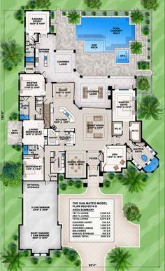 the floor plan for this luxury home