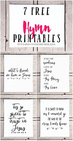 the 7 free printables to use for your home decorating project, including handwritten