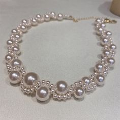 This Pearl Necklace Exudes Classic Beauty, A True Elegant Work Of Art That Combine The Timeless Beauty Of Lustrous Pearls With A Complexion-Flattering Shade Of Pink For A Fresh Look On A Jewelry Standard. Perfect Gift: This Necklace Will Be A Special Gift For Friends, Wife, Daughter, Mother, Sister, Perfect Gift For Christmas, Graduation, Birthday, Thanksgiving Day, Valentine's Dayanniversary, Graduated Day, Mother's Day. Material: High Quality Alloy/Pearl Size11.0"+4.0"Extension Chain Colorgold Kalung Choker, Necklaces Style, Women Choker Necklace, Pearl Collar, Period Tracker, Anniversary Necklace, Beaded Snowflakes, Collar Choker, Womens Chokers