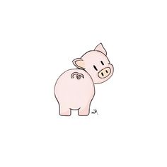 Cute Pig Tattoo Ideas, Simple Pig Tattoo, Small Pig Tattoo, Pig Art Drawing, Cute Pig Tattoo, Piggy Tattoo, Pig Doodle