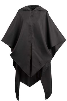 a black cape with hood on it